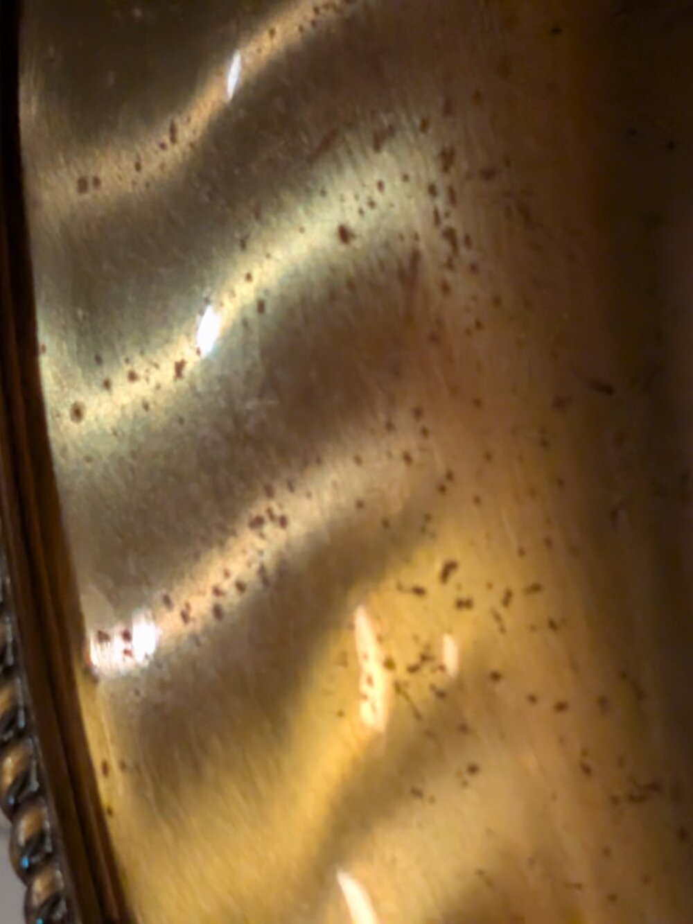 WMF Ikora Germany EP Brass Oval Serving Tray - Rope Edge Detail - MCM - VTG - Picture 11 of 11